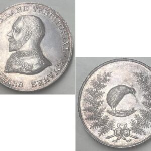ESA032. NZ TERRITORIAL MEDAL - G.T.White – unmounted silver disc