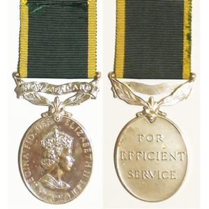 ESA061. NZ EFFICIENCY MEDAL	Queen Elizabeth II obverse –SPECIMEN