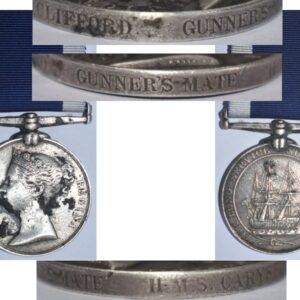 ESA086. ROYAL NAVY L/S & G/C MEDAL QVR - HMS Carrysfort
