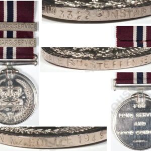 ESA113. NEW ZEALAND POLICE MEDAL Two bars - Steffensen 1949