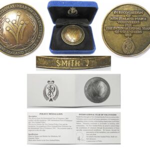 ESA137. YEAR OF THE VOLUNTEERS MEDAL 2001 for Police - J Smith