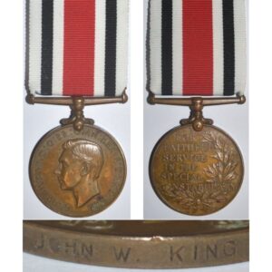 ESA148. SPECIAL CONSTABULARY MEDAL GVIR – JOHN W. KING