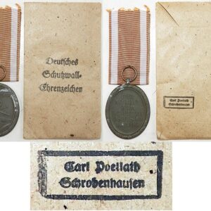 FM0346. WEST WALL MEDAL, with issue packet