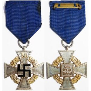FM0374. GERMAN FAITHFUL SERVICE CROSS Special Class for 50 years