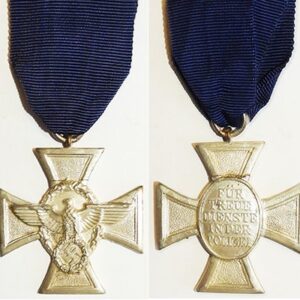 FM0381. GERMAN POLICE 18yrs SERVICE CROSS in silver