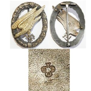 FM0477. LUFTWAFFE PARATROOP BADGE - Bruder Schneider, Wien