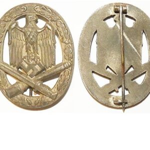 FM0488. GERMAN GENERAL ASSAULT BADGE, thin silver needle pin