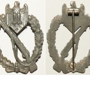 FM0503. INFANTRY ASSAULT BADGE, in silver, missing bottom hook