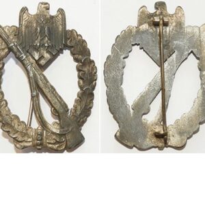 FM0505. GERMAN INFANTRY ASSAULT BADGE in silver, about 50% finis