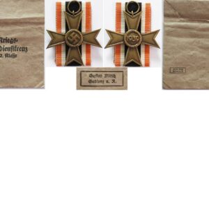 FM0325. WAR MERIT CROSS 2Cl 1939 w/o swords with large packet