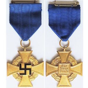FM0375. FAITHFUL SERVICE CROSS 1st Class, in gold