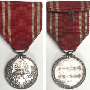 FM0742. JAPANESE RED CROSS DONOR’S MEDAL silver plated