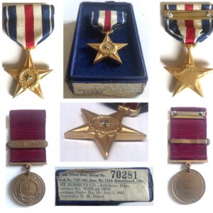 FM0951. SCARCE WWII U.S. SILVER STAR PAIR FOR SUBARINE ACTION