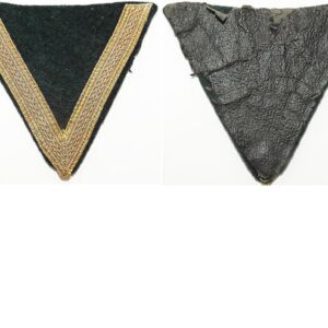 GC1322. KRIEGSMARINE MATROSEN-GEFREITER CHEVRON, gold on green