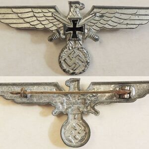GC2107. GERMAN VETERANS SILVERED ZINC BREAST EAGLE