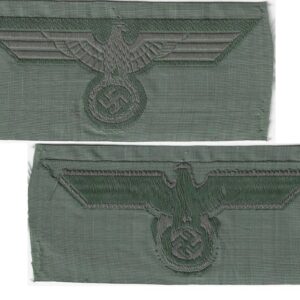 GC2152. WEHRMACHT BREAST EAGLE, bevo weave, grey cotton, uncut