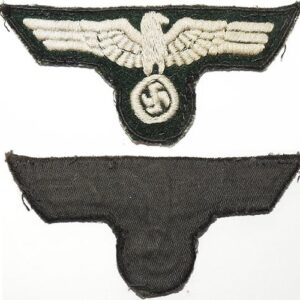 GC2154. WEHRMACHT BREAST EAGLE, field made, grey cotton woven