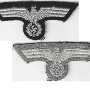 GC2161.WEHRMACHT CAP EAGLE, grey cotton woven on black