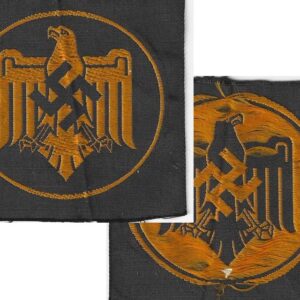GC2191. NAZI SPORTING EAGLE, bevo weave, yellow eagle