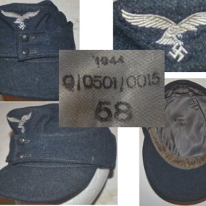 LW1343. LUFTWAFFE M43 FIELD CAP - Size 58, 1944