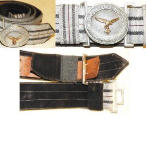 LW1359. LUFTWAFFE OFFFICERS PARADE BELT & COPY BUCKLE