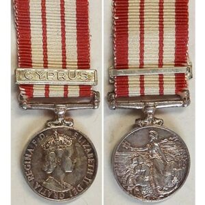 MIN1312. Miniature Naval GSM, EIIR bar Cyprus