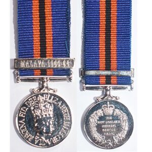MIN1423. Miniature NZGSM Warlike, clasp Malaya 1957-62