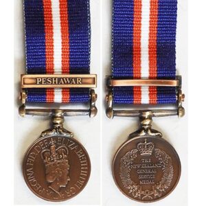 MIN1434. Miniature NZGSM Peacekeeping, clasp Peshawar