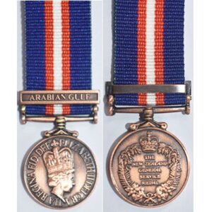 MIN1437. Miniature NZGSM Peacekeeping, clasp Arabian Gulf