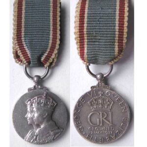 MIN1767. Miniature GVIR Coronation medal 1937