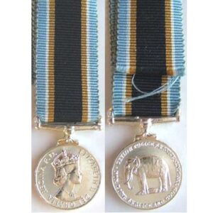 MIN2510. Miniature Ceylon Police Long Service Medal - EIIR