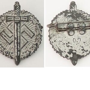 PIN032. GERMAN WAR VETERANS FUND RAISING BADGE, silvered