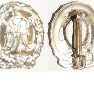PIN047. DRL SILVER SPORTS AWARD LAPEL, brooch back