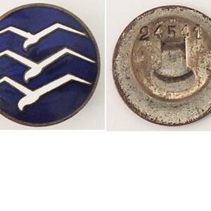 PIN057. NSFK GLIDER PILOT’S BADGE, numbered reverse