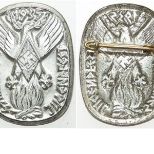 PIN227. DEUTSCHES JUGENDFEST 1935, silvered pressed tin
