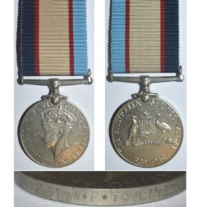 CM0478. AUSTRALIA SERVICE MEDAL 1939-45 – SX12191 W.F.TOMLINSON