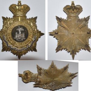 UKB1002. THE ESSEX REGIMENT, Officer’s helmet plate 1881-1901