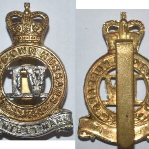 UKB1209. THE 4th QUEEN’S OWN HUSSARS, QC cap badge