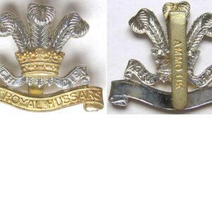 UKB1221. THE ROYAL HUSSARS, cap badge, current issue bi-metal