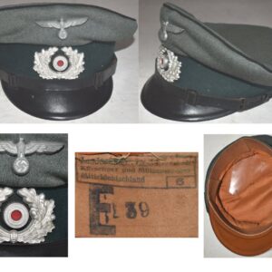 WH1246. WEHRMACHT ENGINEER ENLISTED MAN'S PEAKED CAP, 1939