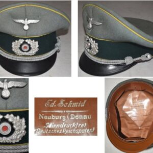 WH1242. WEHRMAHT SIGNALS OFFICER’S PEAKED CAP - Ed Schmidt
